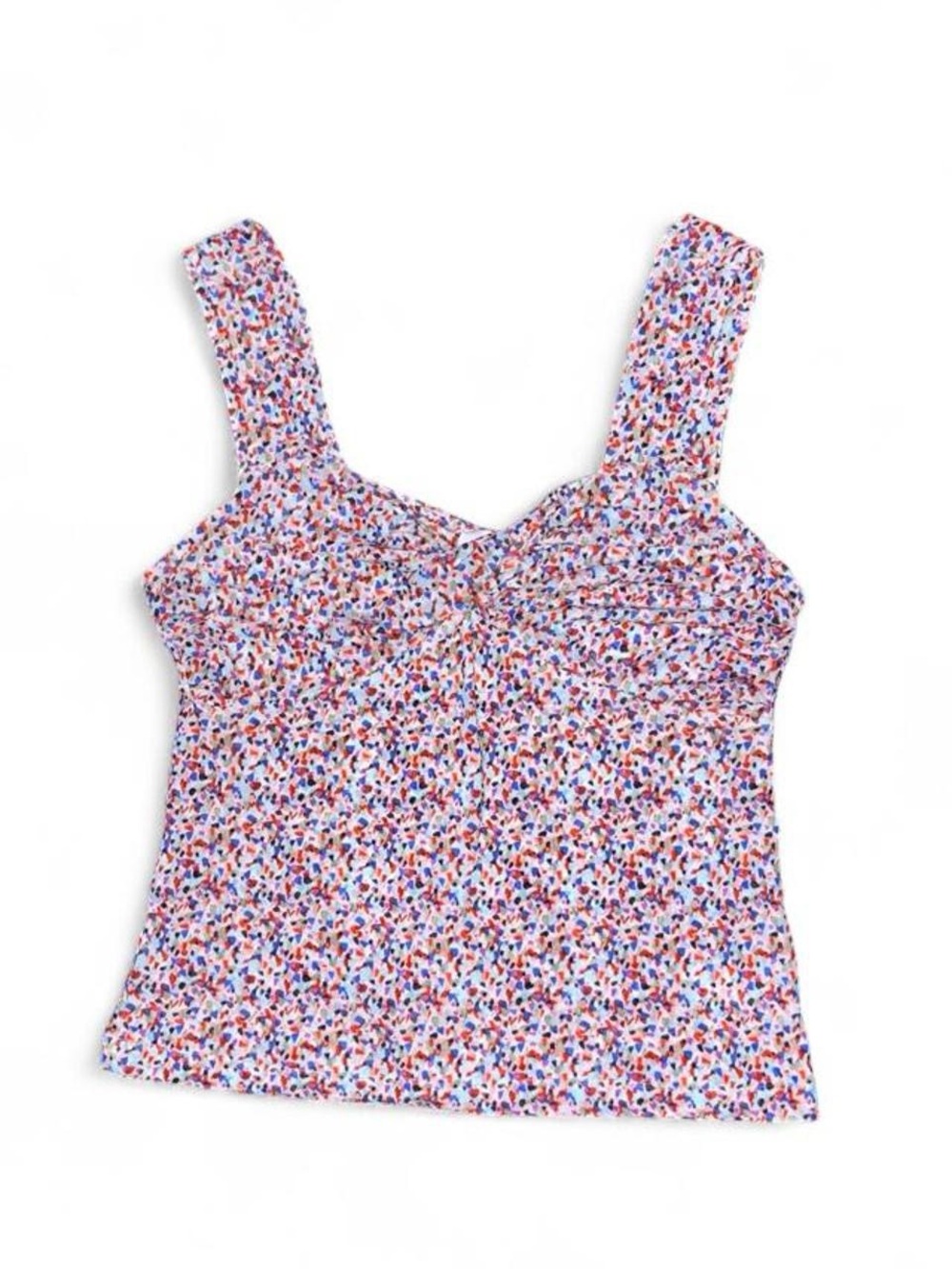CAbi Multicolor Confetti Square-Neck Camisole - Blue, Pink, Red